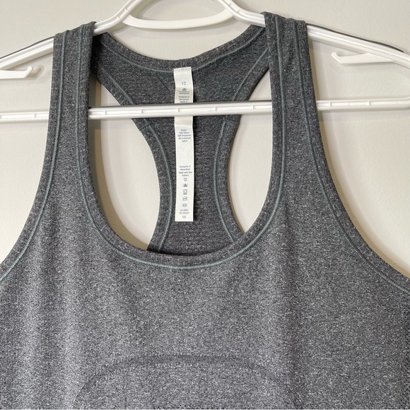 Lululemon Swiftly Tech Racerback Heathered Black Size 10 - Picture 8 of 14
